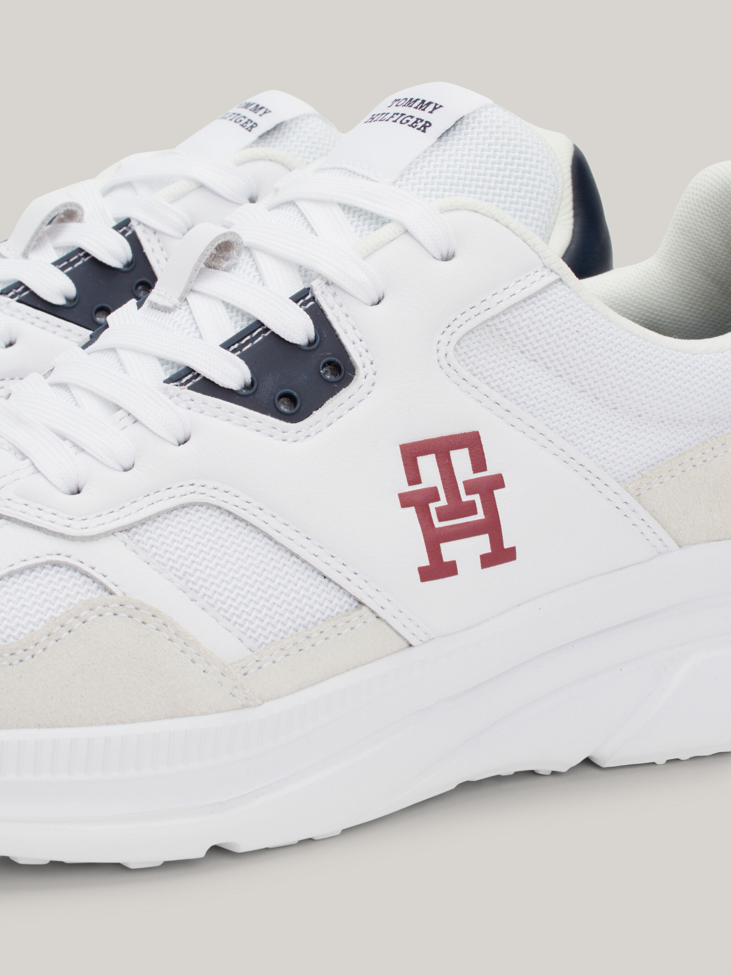 Tommy hilfiger lightweight mixed texture trainers shop
