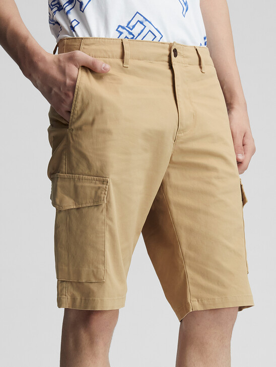 Twill Cargo Pocket Shorts