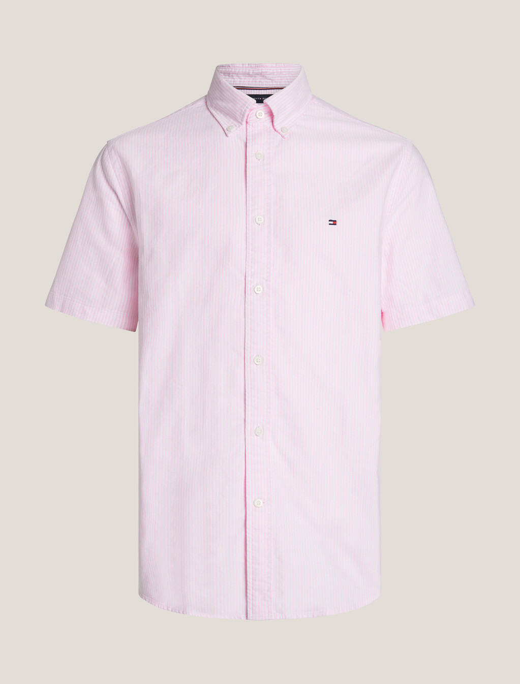 Heritage Stripe Oxford Shirt, Classic Pink / White, hi-res