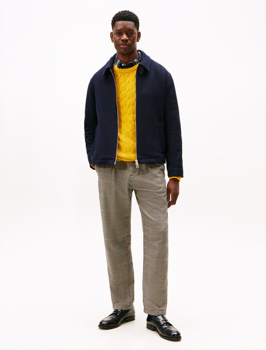 Greenwich Straight Check Pleated Trousers