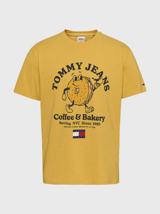 TOMMY JEANS BAGELS RECYCLED COTTON T-SHIRT