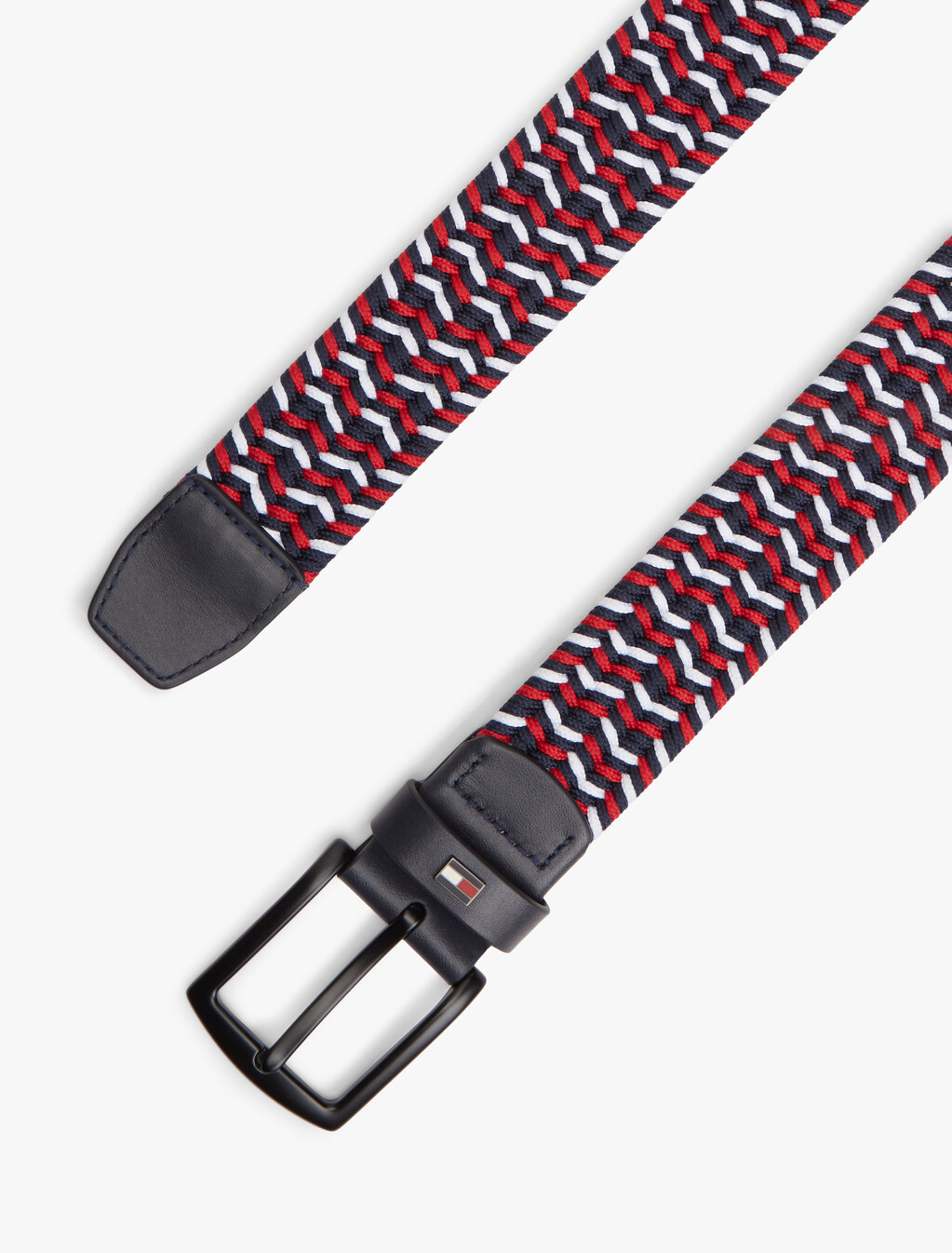 Denton Rectangular Buckle Braided Elastic Belt, Corp, hi-res