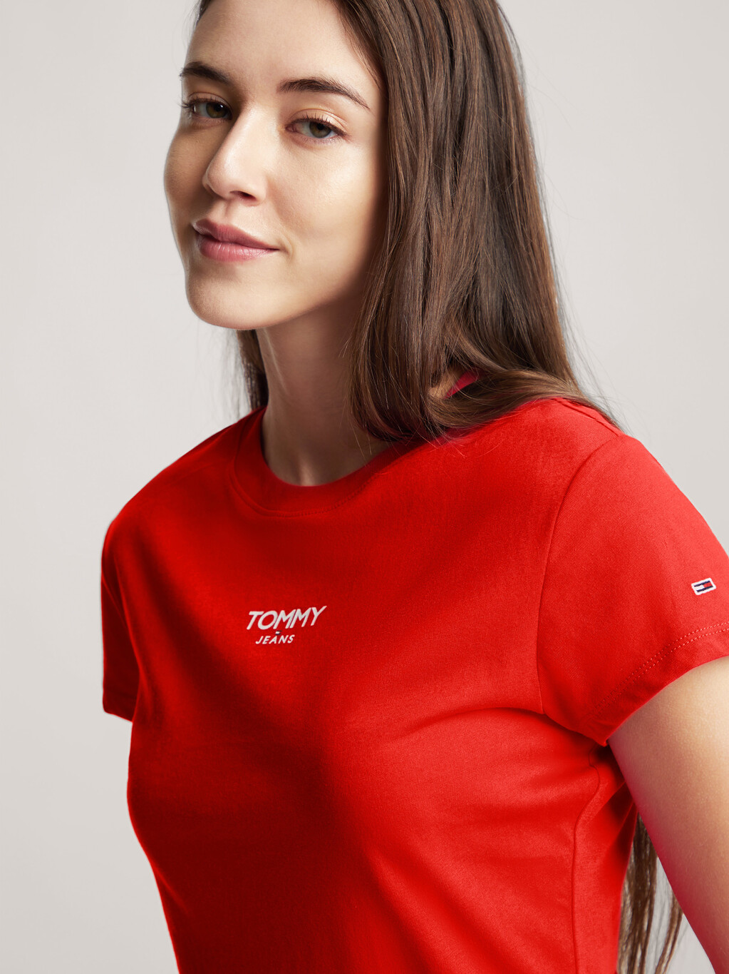 Essential Logo Baby Fit T-Shirt | red | Tommy Hilfiger Malaysia