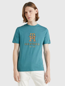 ICONS GOLDEN MONOGRAM EMBROIDERY T-SHIRT, Frosted Green, hi-res