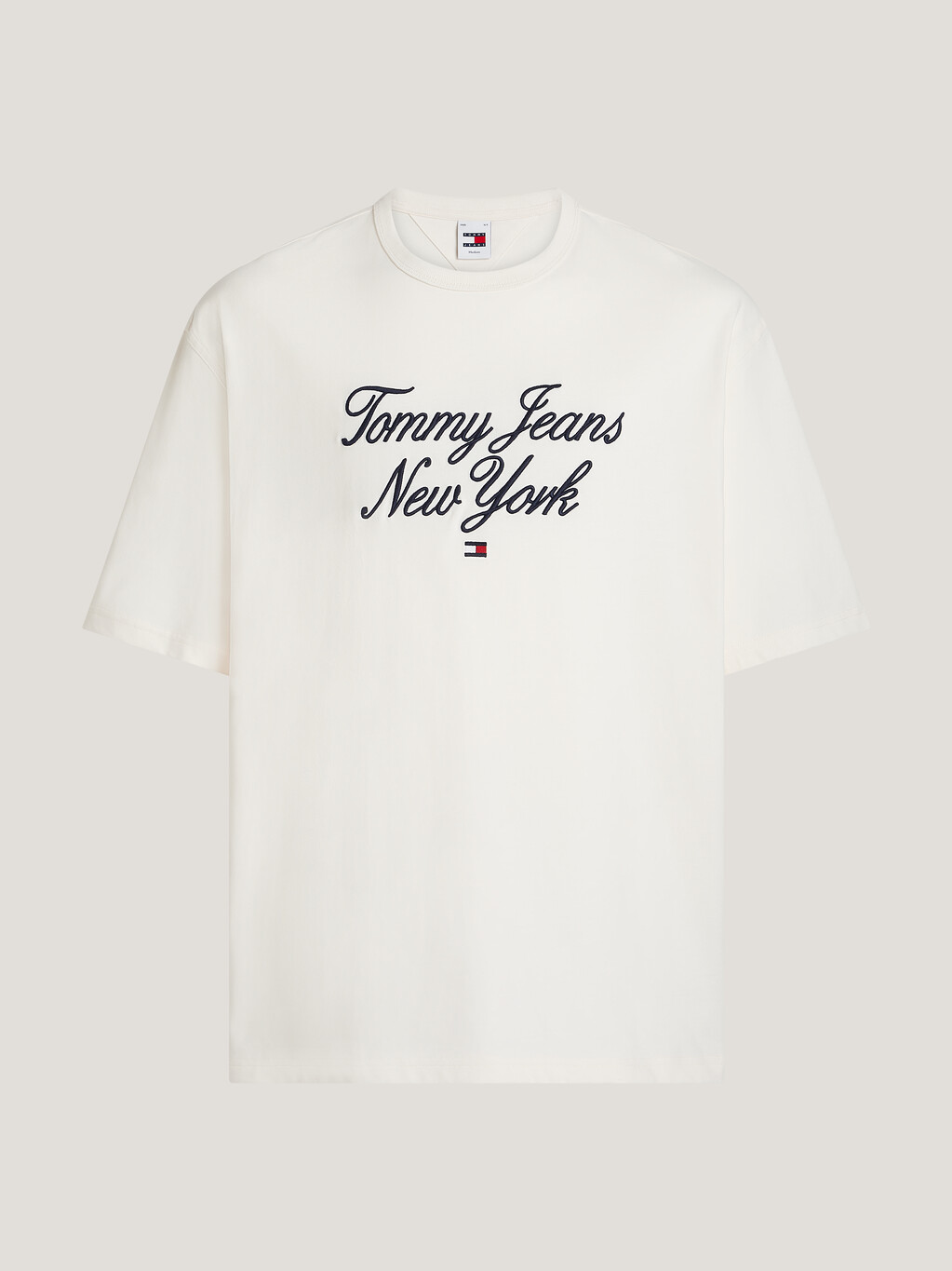 Oversized Luxe Serif Logo T-Shirt, Ancient White, hi-res