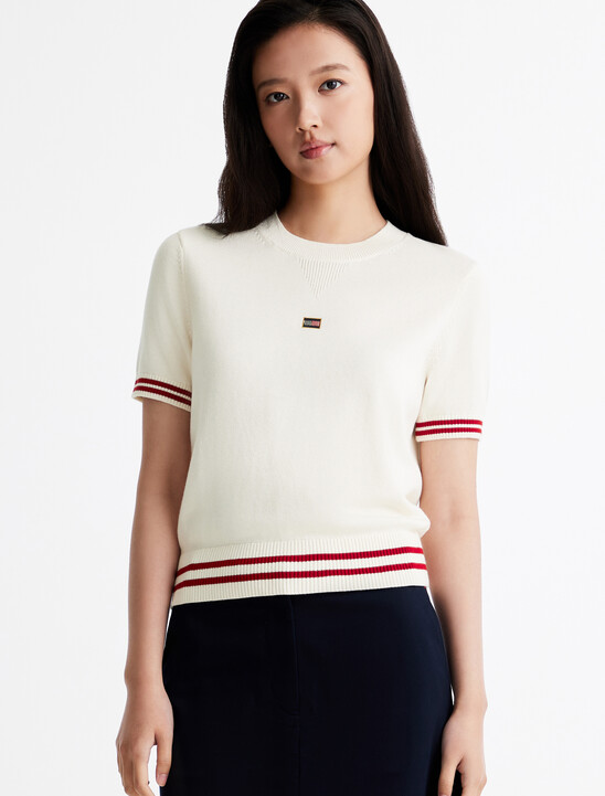 Crewneck Short Sleeve Sweater