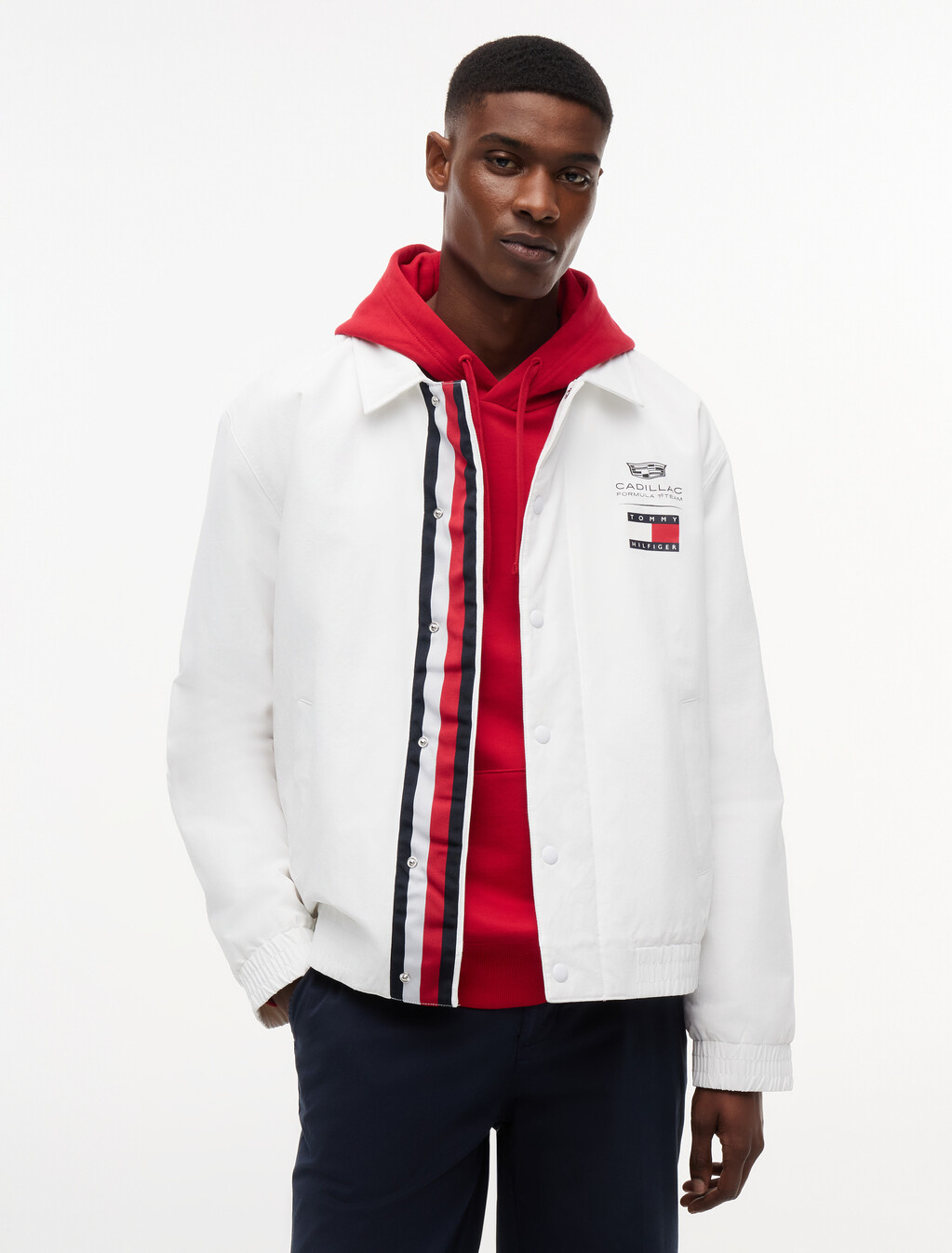 TH x Cadillac Formula 1&reg; Team Coach Jacket, White, hi-res