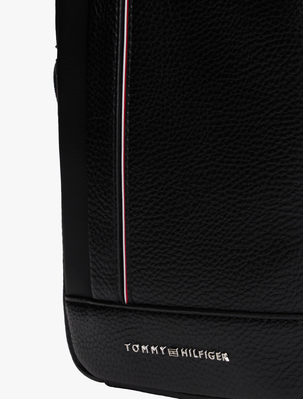 Metal Logo Crossbody Reporter Bag, Black, hi-res