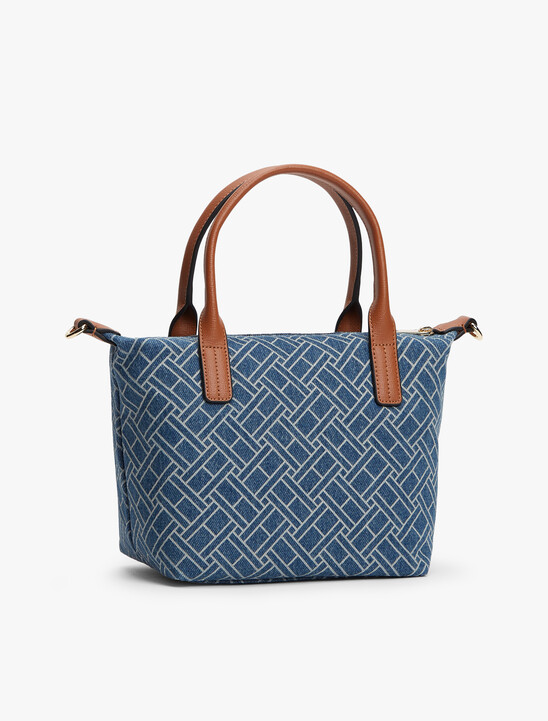 Flag Denim Crossbody Tote Bag