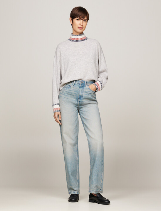 Mock Turtleneck Jumper With Cashmere