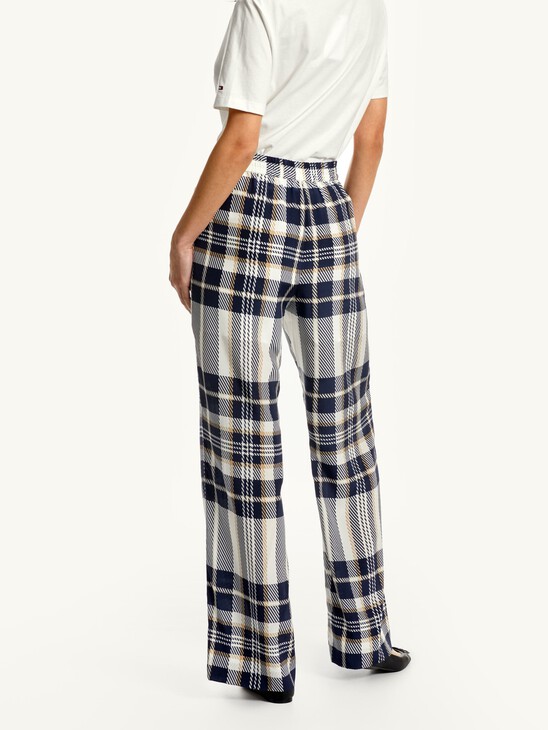 TOMMY ICONS RELAXED SILK TARTAN TROUSERS