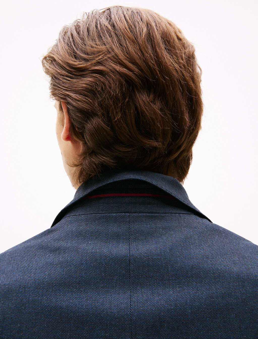 Double Cloth Textured Pattern Blazer, Carbon Navy / Desert Sky, hi-res