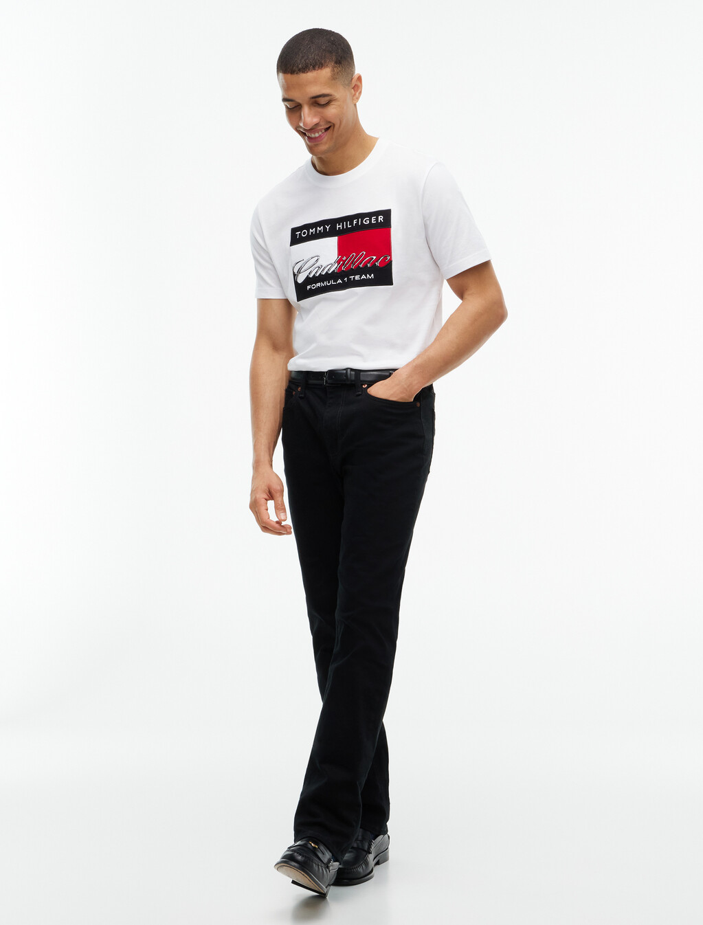 TH x Cadillac Formula 1&reg; Team Logo Jersey T-Shirt, White, hi-res