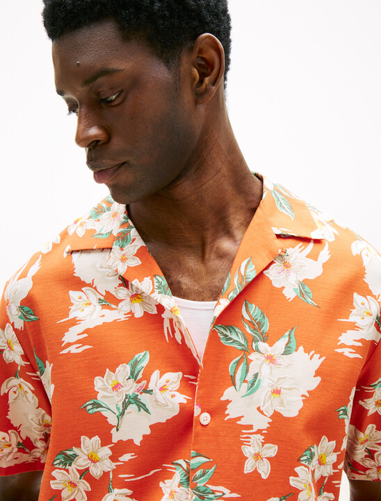 Lightweight Floral Print Viscose Shirt