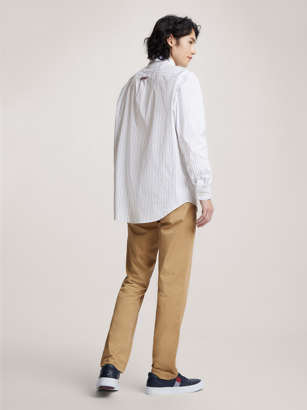 Classic Stripe Archive Fit Shirt, Optic White / Cloudy Blue / Multi, hi-res