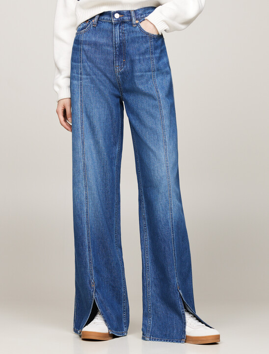Claire Front Split Wide Leg Jeans