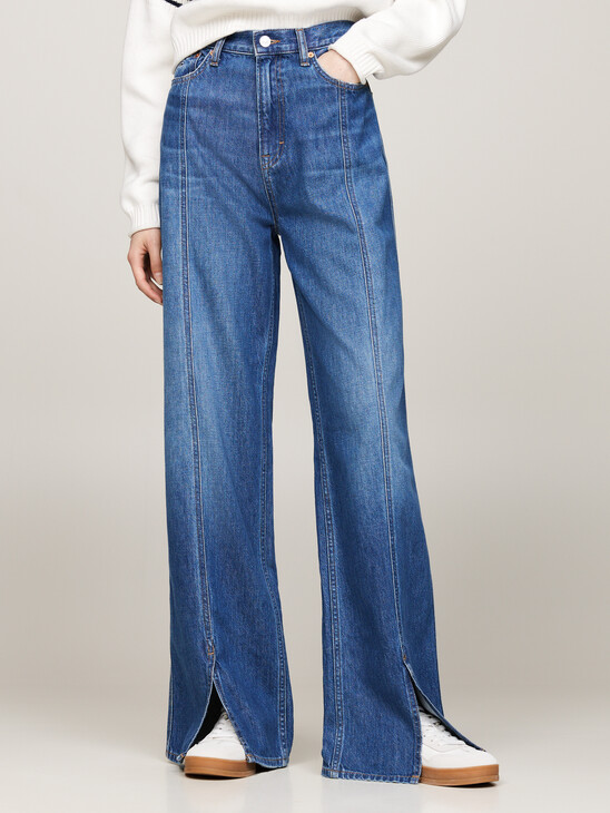 Claire Front Split Wide Leg Jeans