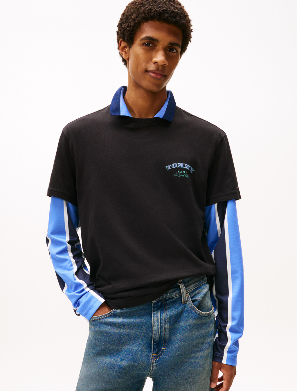 Dollar Stack Logo Regular T-shirt, Black, hi-res