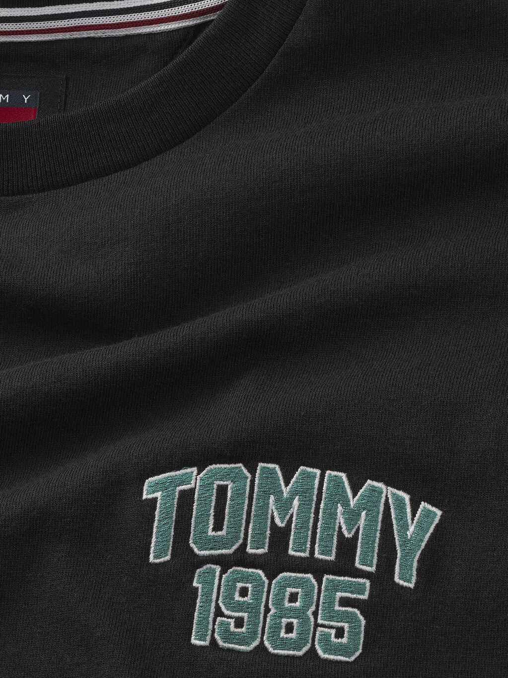 Tommy 1985 Varsity T-Shirt, Black, hi-res