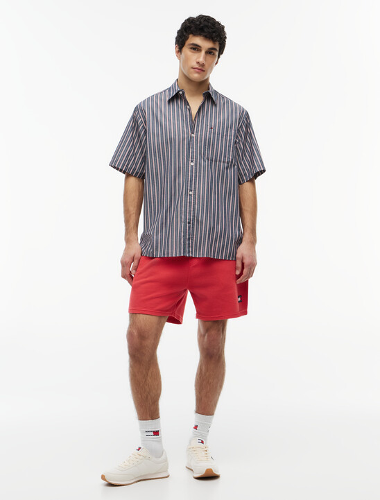 Relaxed Fit Stripe Short Sleeve Shirt