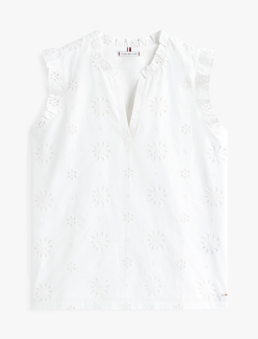 Broderie Anglaise Tank Top, Th Optic White, hi-res