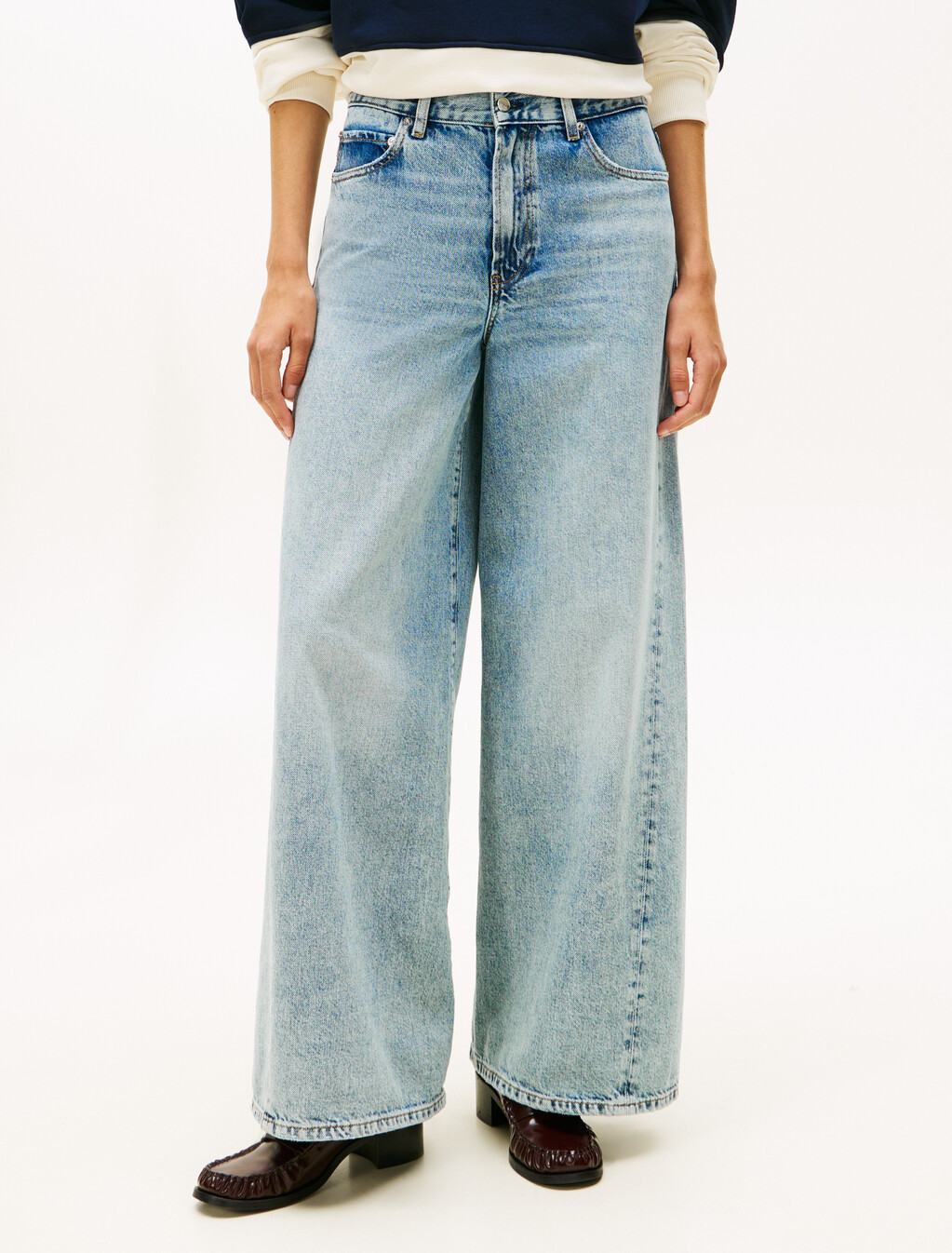 Twist '70s High Rise Wide Leg Jeans, Glis, hi-res
