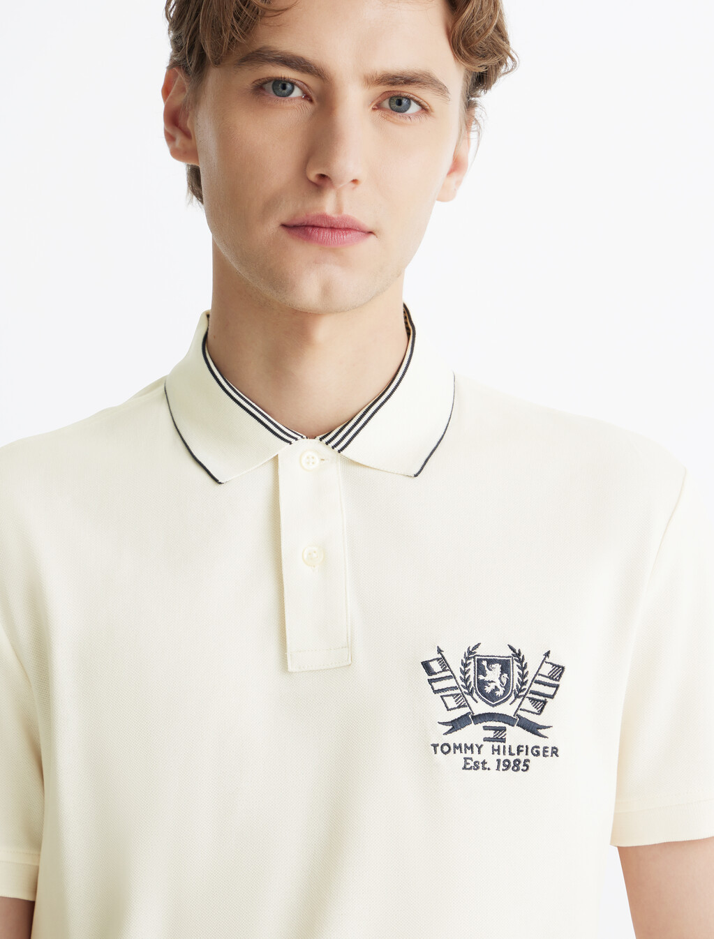 Hilfiger Icon Regular Polo, Ivory Petal, hi-res