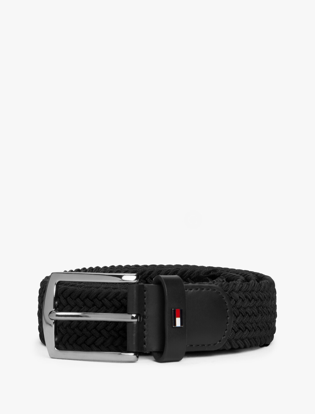 Denton Diamond Motif Elastic Belt, Black, hi-res