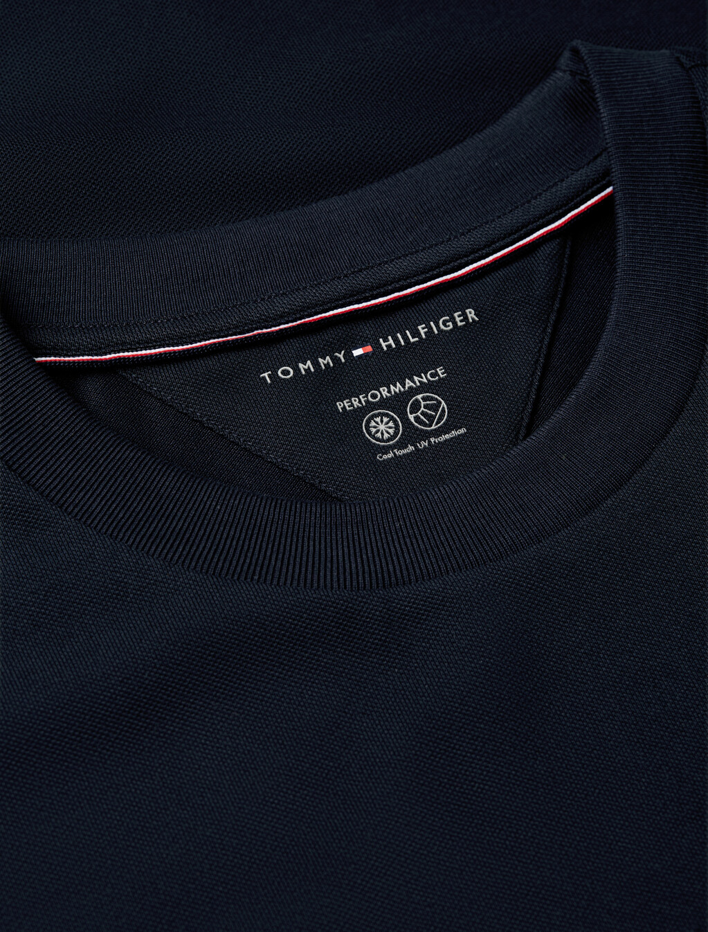 Embossed Logo Pique Interlock Knit T-Shirt, Desert Sky, hi-res