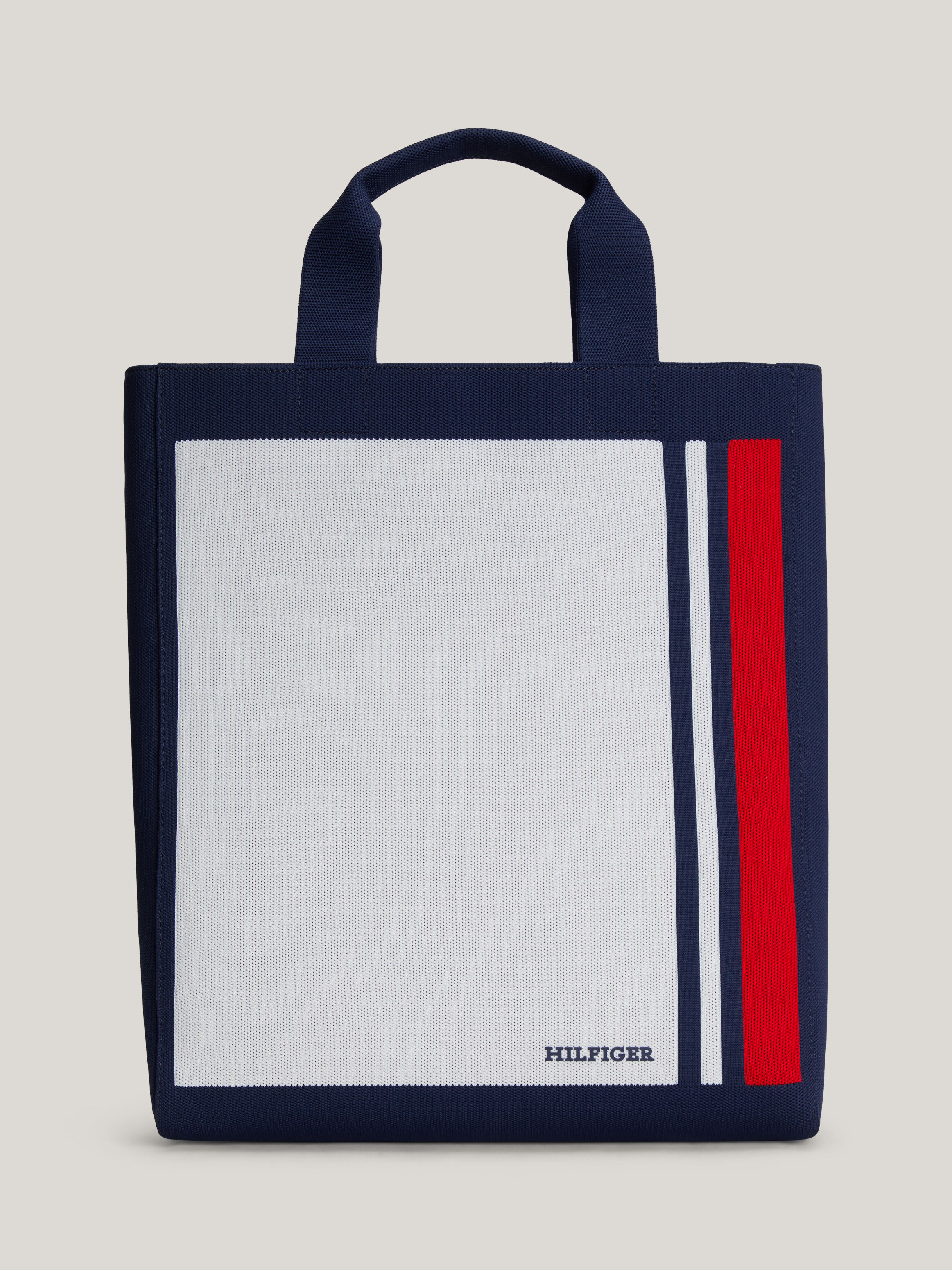 Knit Color Block Tote