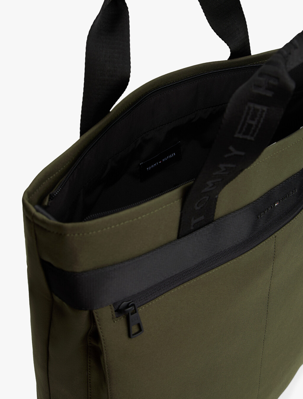 Metal Logo Crossbody Tote Bag, Foxhunt Green, hi-res