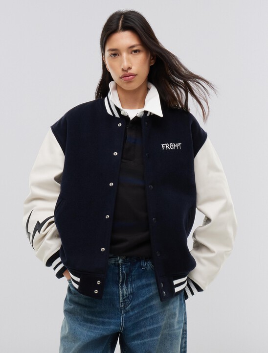 Tommy Hilfiger x FRGMT Pebble Grain Leather Varsity Jacket
