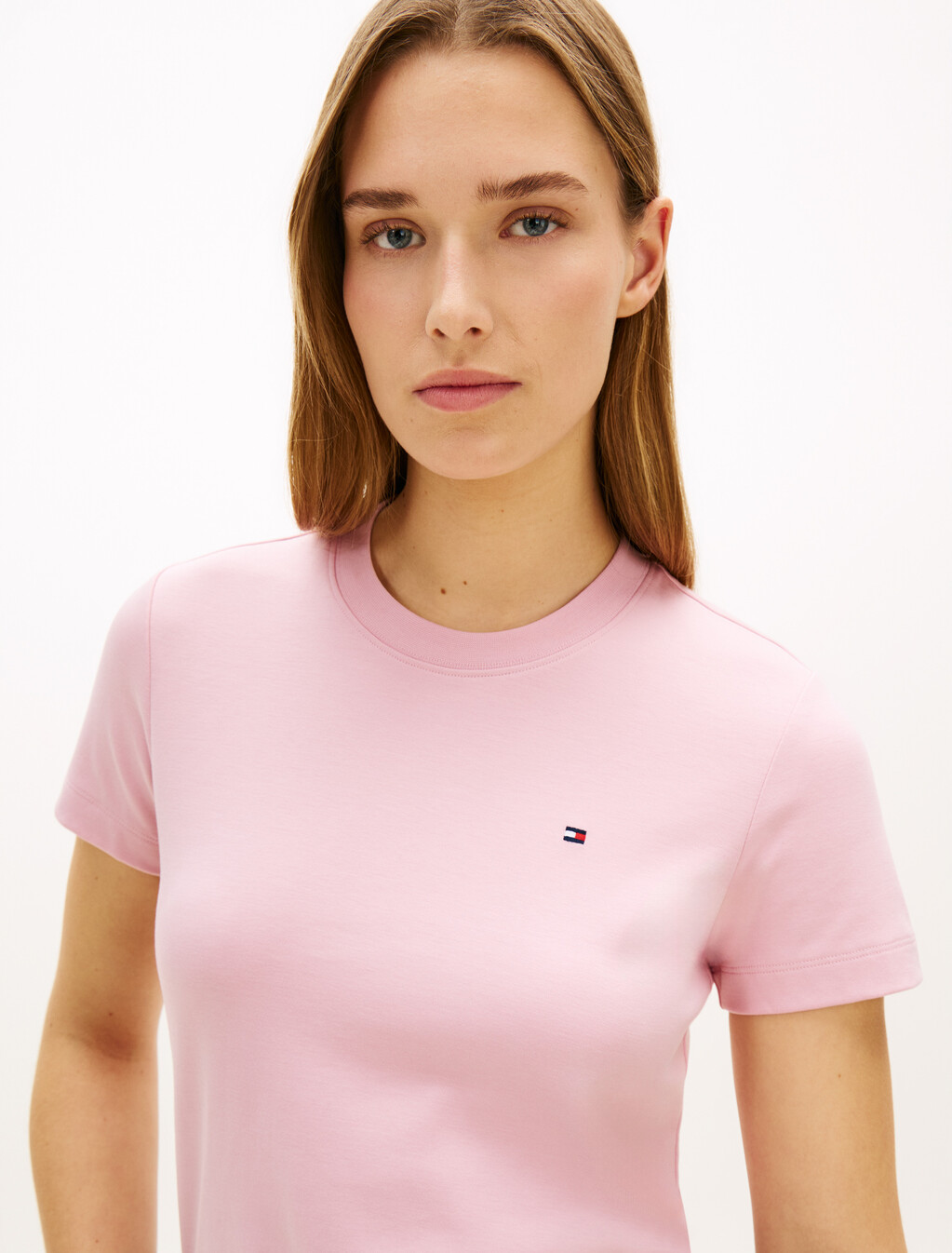 Asia Fit Double Knit Crewneck T-Shirt, Bonita Pink, hi-res