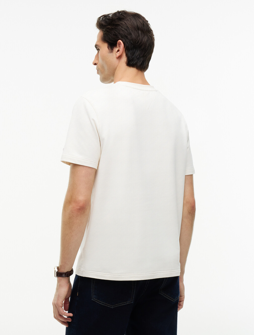 Performance Flex Peached Terry T-Shirt, Ivory Petal, hi-res