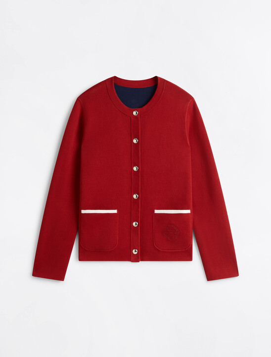 Reversible Crewneck Cardigan