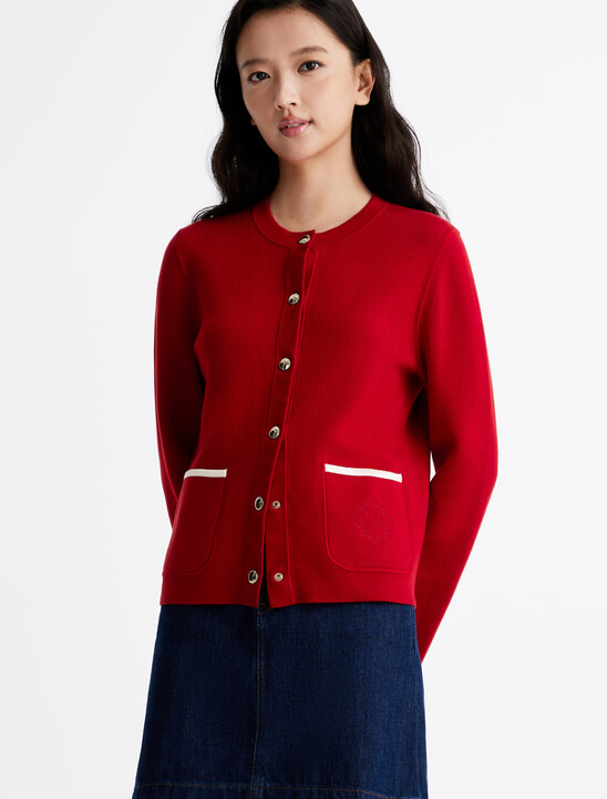 Reversible Crewneck Cardigan