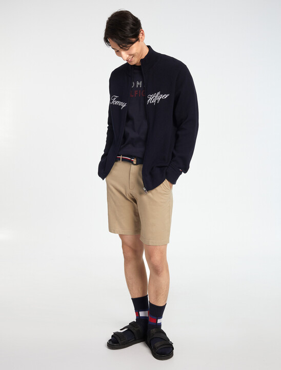Essential Brooklyn Organic Cotton Twill Shorts With Belt
