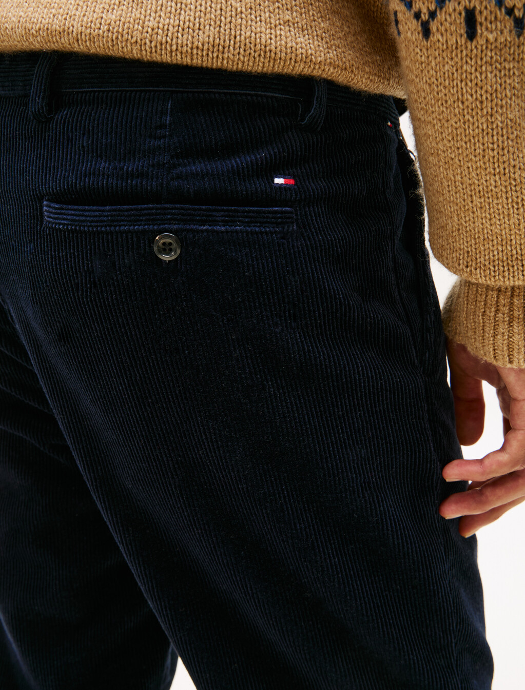 Harlem Pleated Tapered Corduroy Chinos, Dark Night Navy Cord, hi-res