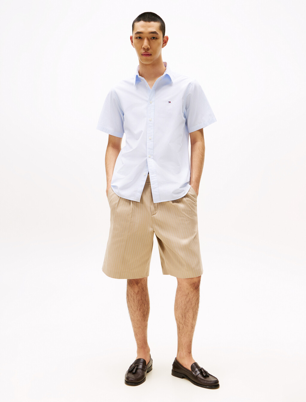 Poplin Stripe Short Sleeve Shirt, Sweet Blue / Stripes, hi-res