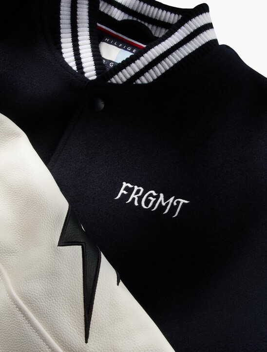 Tommy Hilfiger x FRGMT Pebble Grain Leather Varsity Jacket
