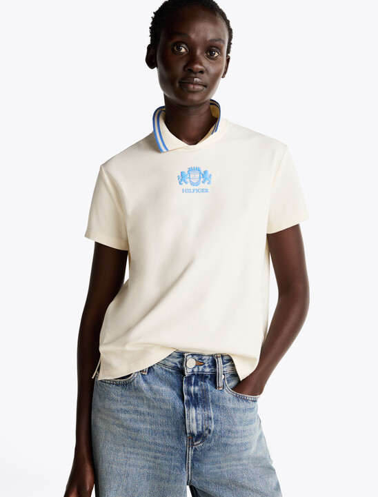 Regular Fit Back Keyhole Polo Top