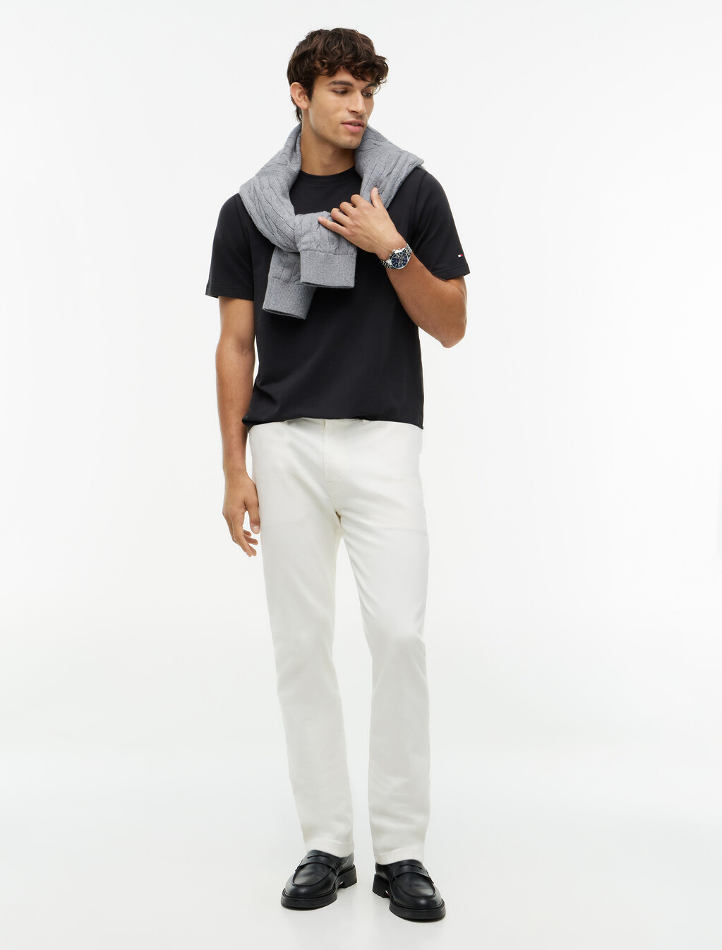 Performance Flex Peached Terry T-Shirt, Black, hi-res