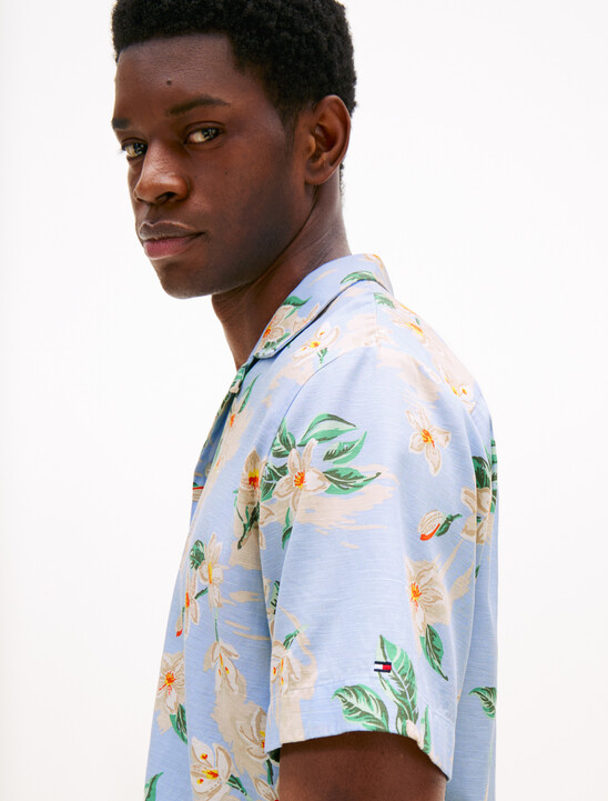 Lightweight Floral Print Viscose Shirt