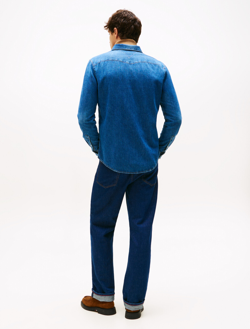 Regular Fit Western Denim Shirt, Noah Indigo, hi-res