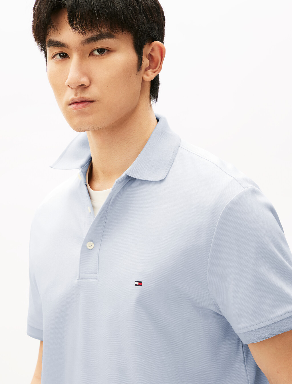 Interlock Polo, Breezy Blue / White, hi-res