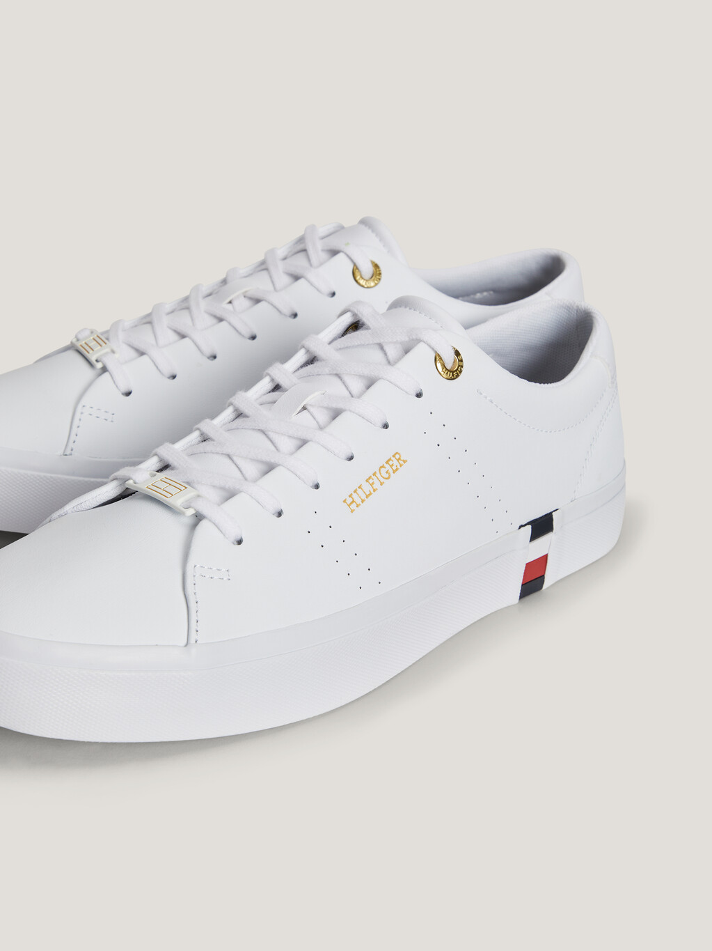 Essential Lace-up Trainers, White, hi-res