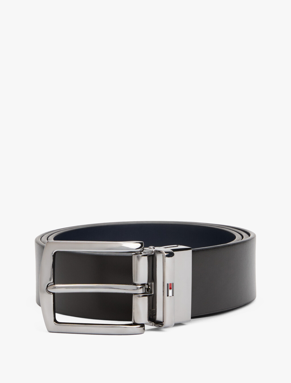 Reversible Leather Belt, Preppy Navy, hi-res