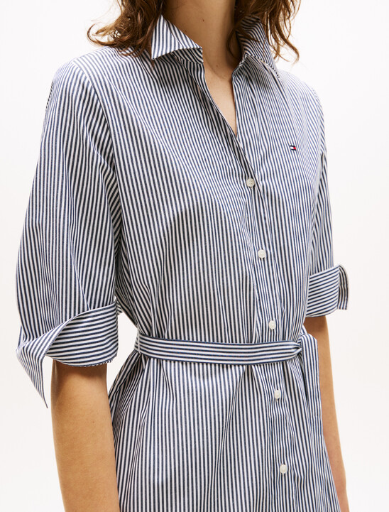 Asia Fit 3/4 Sleeve Shirt Dress