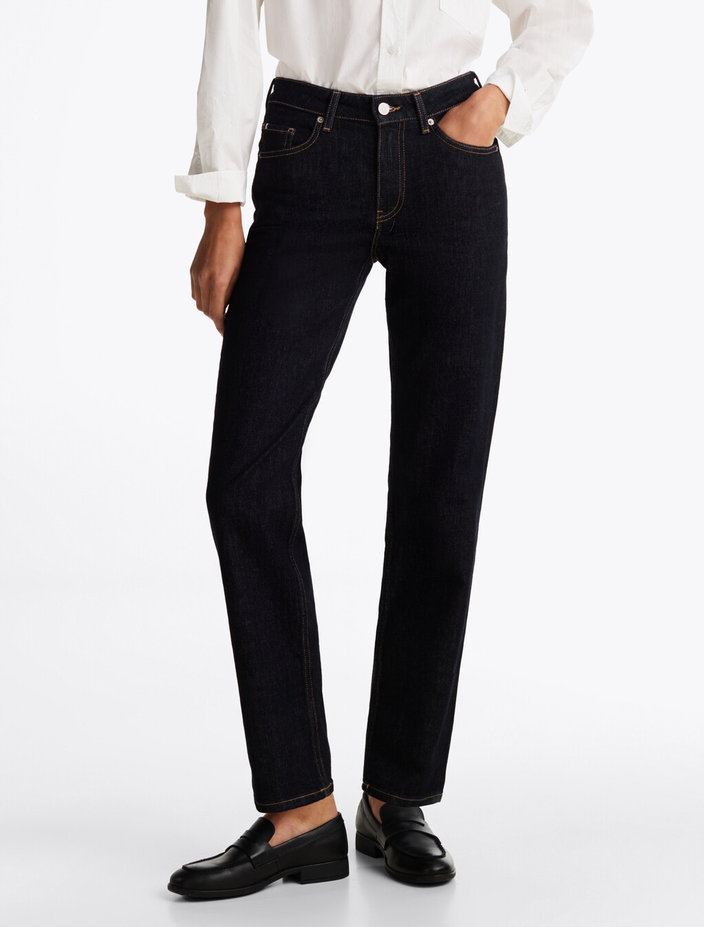 Classic Straight Rinse Wash Jeans, Nos Rinse, hi-res