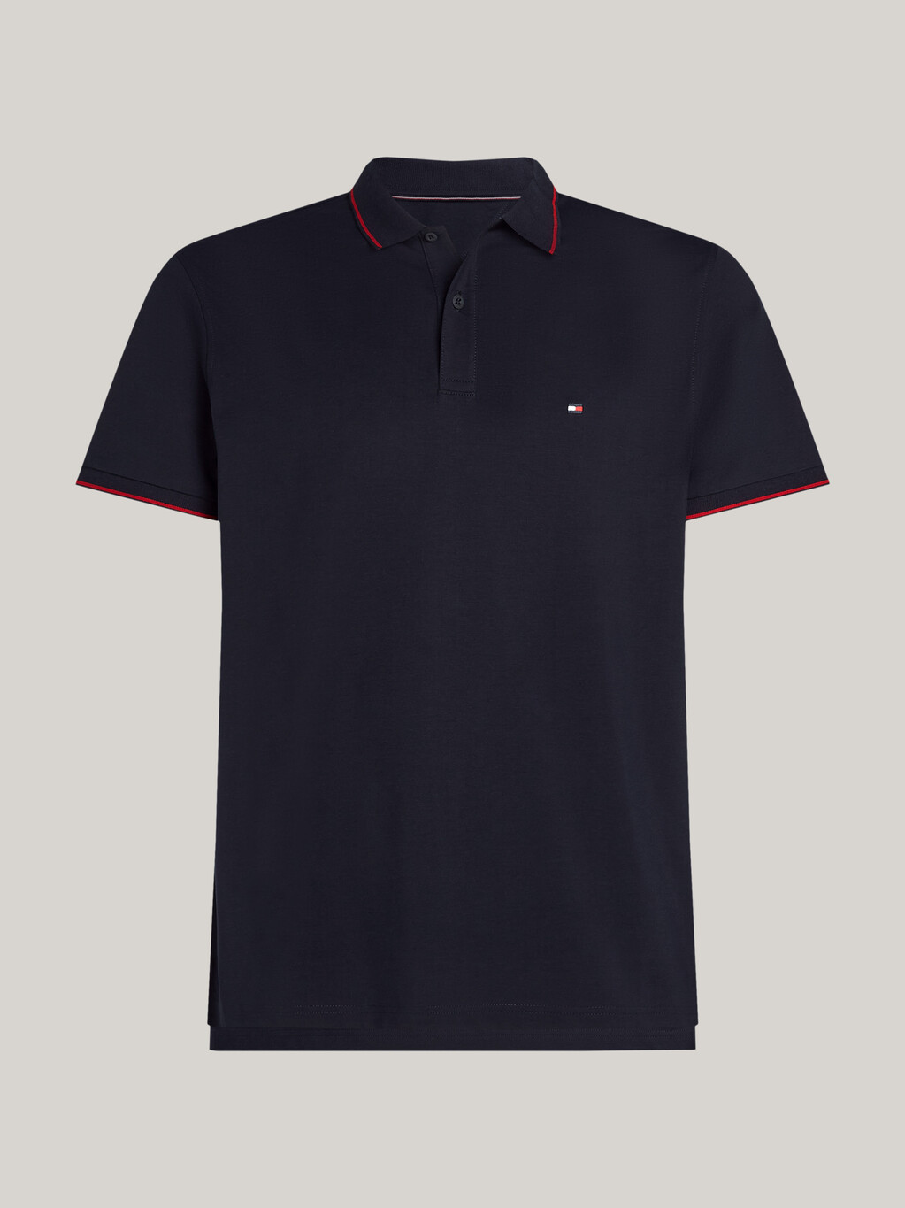 Regular Tipped Jersey Polo Shirt, Desert Sky, hi-res